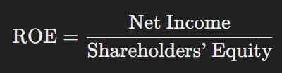 Return On Equity (ROE) Formula