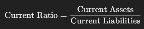 Current Ratio Formula